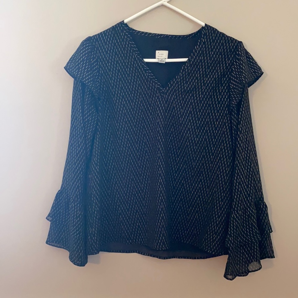 Blouse with ruffle detail